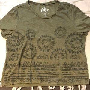 tokyo Darling- Olive crop top